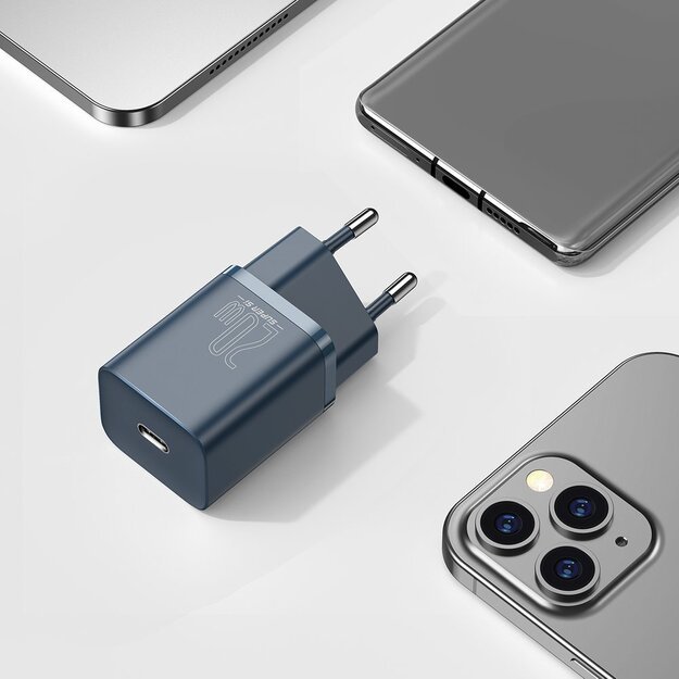 Baseus Super Si 1C fast charger USB Type C 20W Power Delivery + USB Type C - Lightning cable 1m blue (TZCCSUP-B03) 10