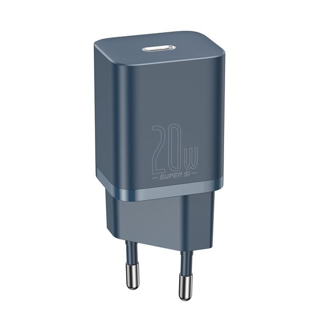 Baseus Super Si 1C fast charger USB Type C 20W Power Delivery + USB Type C - Lightning cable 1m blue (TZCCSUP-B03) 1