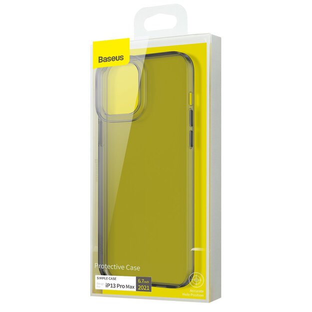 Baseus Simple Series Case transparent gel case for iPhone 13 Pro black (ARAJ000401) 4