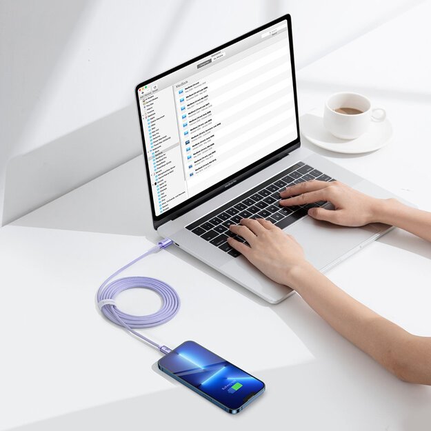 Baseus CAJY000305 Lightning - USB-C PD cable 20W 480Mb/s 2m - purple 8