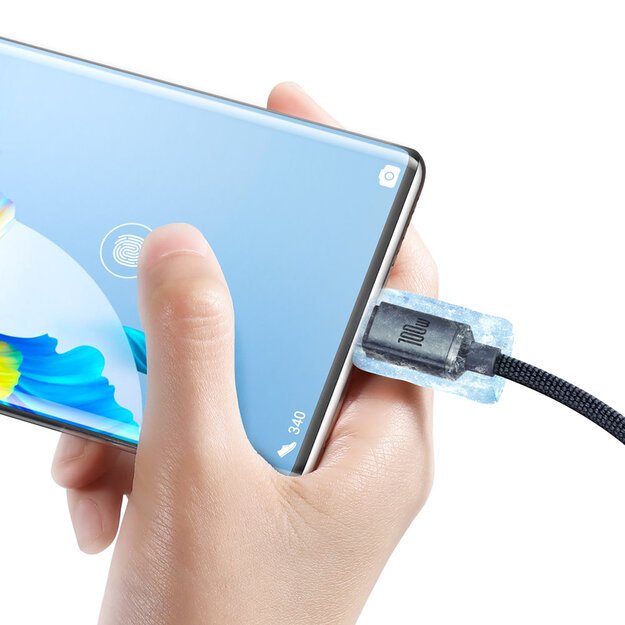 Baseus Crystal Shine Series cable USB cable for fast charging and data transfer USB Type A - USB Type C 100W 1.2m black (CAJY000401) 10