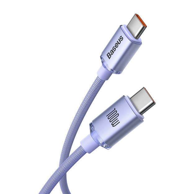 Baseus CAJY000705 USB-C - USB-C PD QC cable 100W 5A 480Mb/s 2m - purple 1