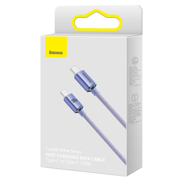 Baseus CAJY000705 USB-C - USB-C PD QC cable 100W 5A 480Mb/s 2m - purple 4