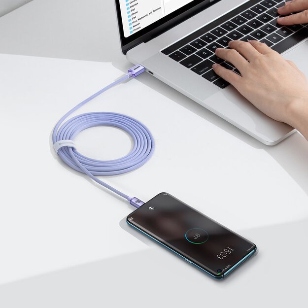 Baseus CAJY000705 USB-C - USB-C PD QC cable 100W 5A 480Mb/s 2m - purple 8