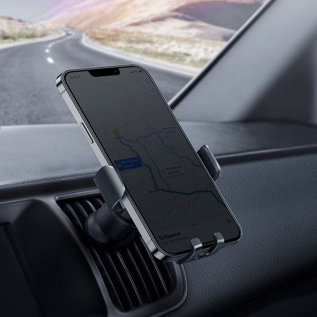 Baseus Metal Age II gravitational car phone holder for ventilation grille black (SUJS000001) 8