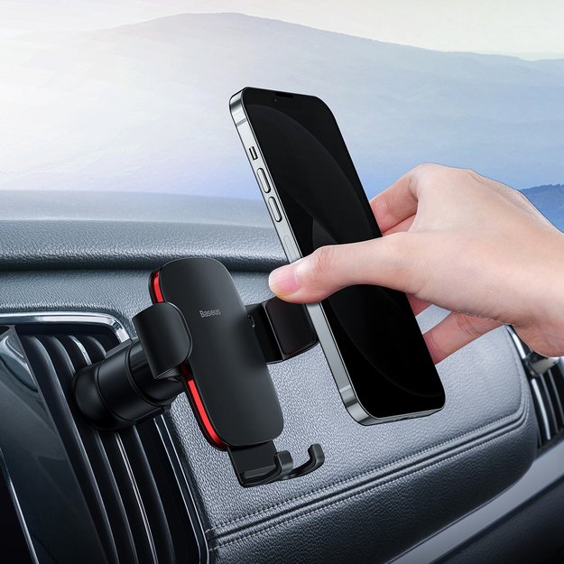 Baseus Metal Age II gravitational car phone holder for ventilation grille black (SUJS000001) 7