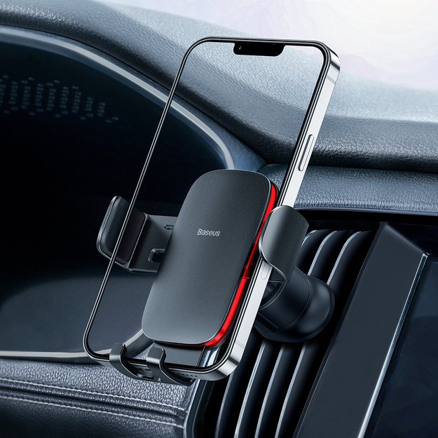 Baseus Metal Age II gravitational car phone holder for ventilation grille black (SUJS000001) 4