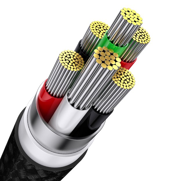 Baseus Flash Series II cable USB - USB Type C / Lightning / micro USB 100 W 1.2 m black (CASS030001) 5