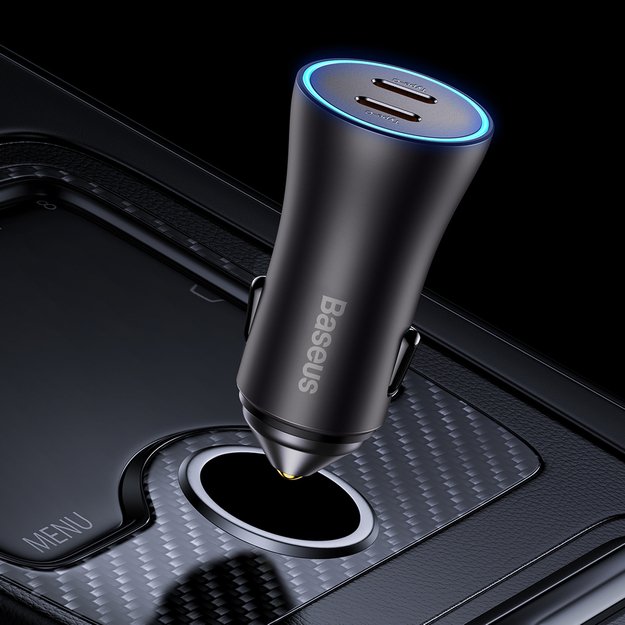Baseus Golden Contactor Pro car charger 2x USB-C 40W gray (CGJP000013) 5