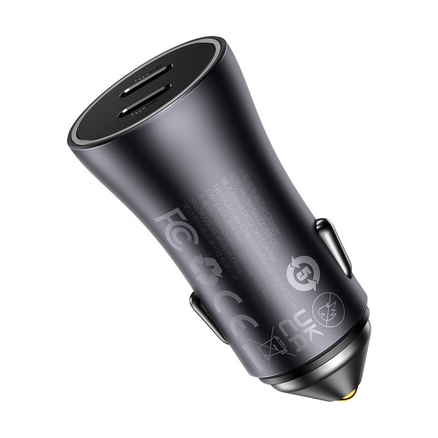 Baseus Golden Contactor Pro car charger 2x USB-C 40W gray (CGJP000013) 9