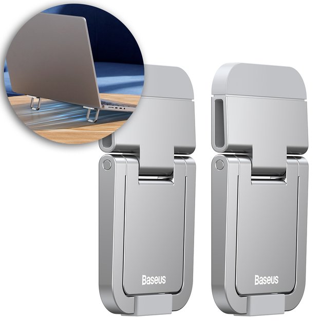 Baseus universal laptop feet stands (2 pcs.) silver (LUZC000012) 1