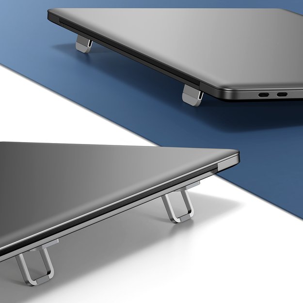 Baseus universal laptop feet stands (2 pcs.) silver (LUZC000012) 11
