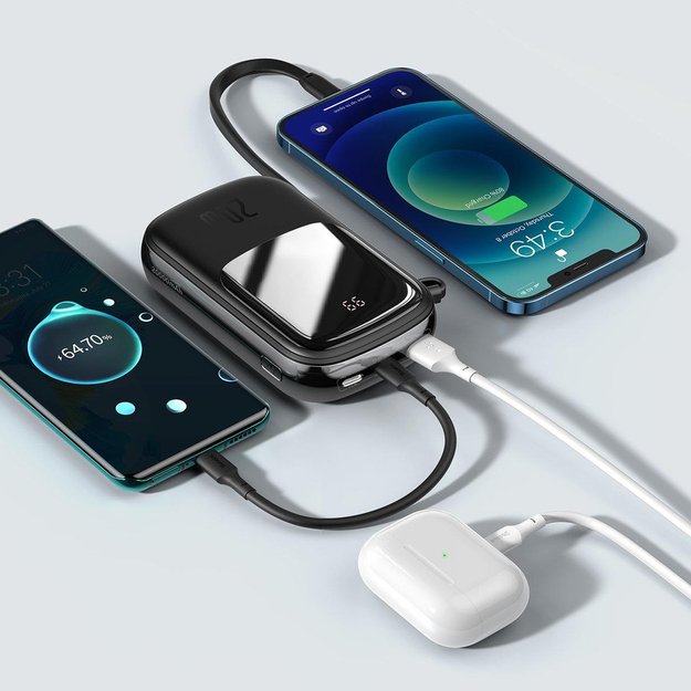Baseus Qpow Digital Display power bank with fast charging 20000mAh 20W QC/PD/SCP/FCP with built-in Lightning cable black 7