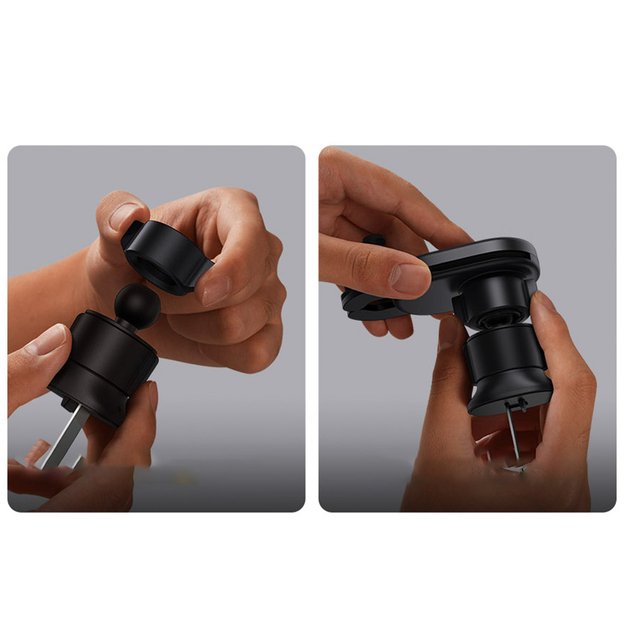 Baseus car holder with built-in 15W inductive charger for air vent black 16