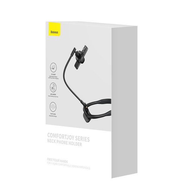 Baseus ComfortJoy Series universal neck mount, phone stand black (LUGB000001) 4