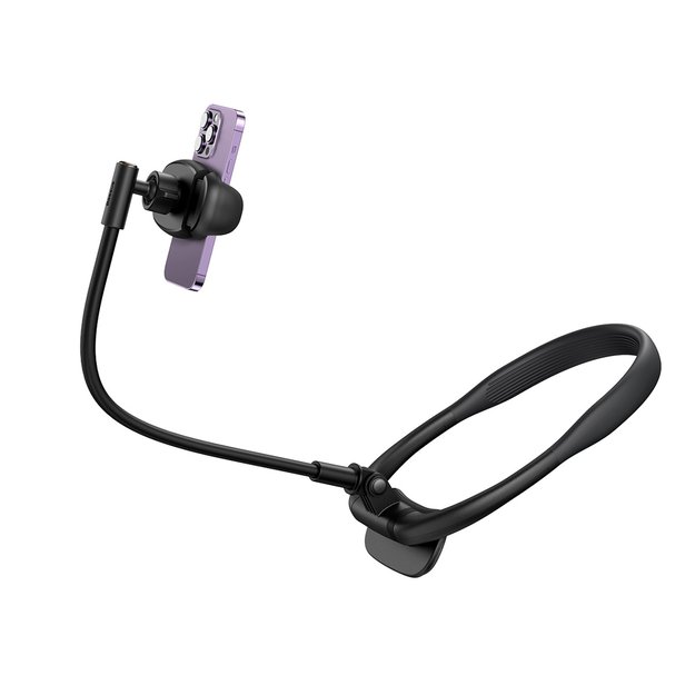 Baseus ComfortJoy Series universal neck mount, phone stand black (LUGB000001) 2