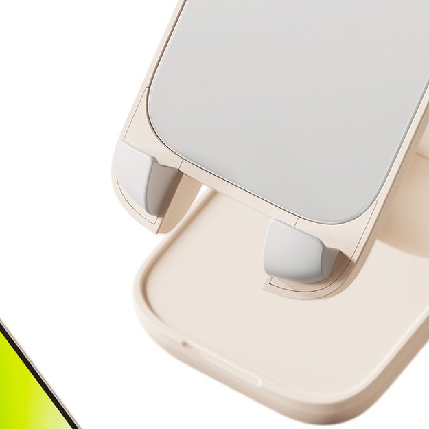 Adjustable phone stand with mirror Baseus Seashell Series - beige 20