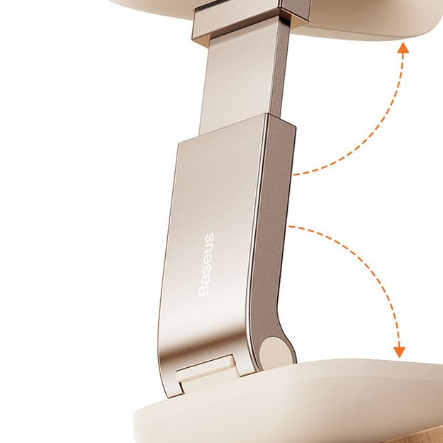 Adjustable phone stand with mirror Baseus Seashell Series - beige 16