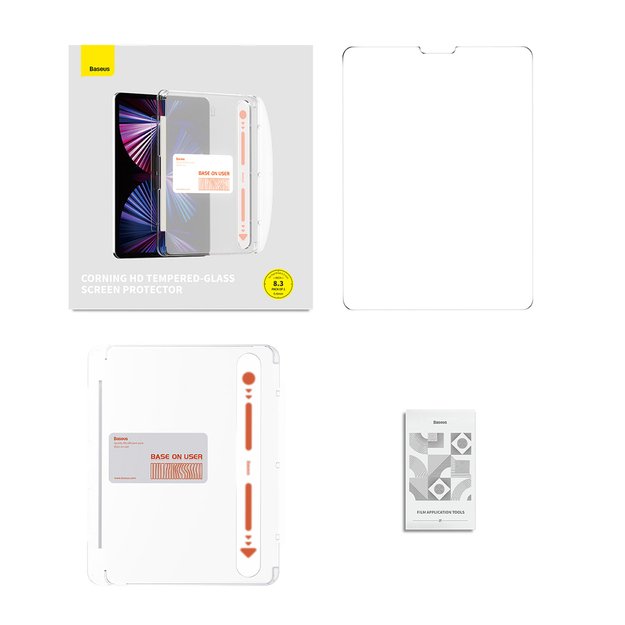 Baseus Crystal tempered glass for iPad Mini 6 8.3   + mounting kit - transparent 2