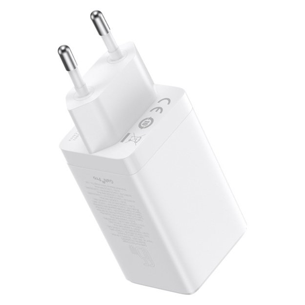 GaN 2xUSB C 1xUSB 65W fast charger Baseus GaN5 Pro + USB C - USB C 100W cable - white 2