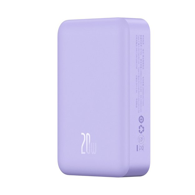 Baseus Magnetic Mini 20000 mAh 20W Powerbank - purple + USB-C / USB-C cable 5