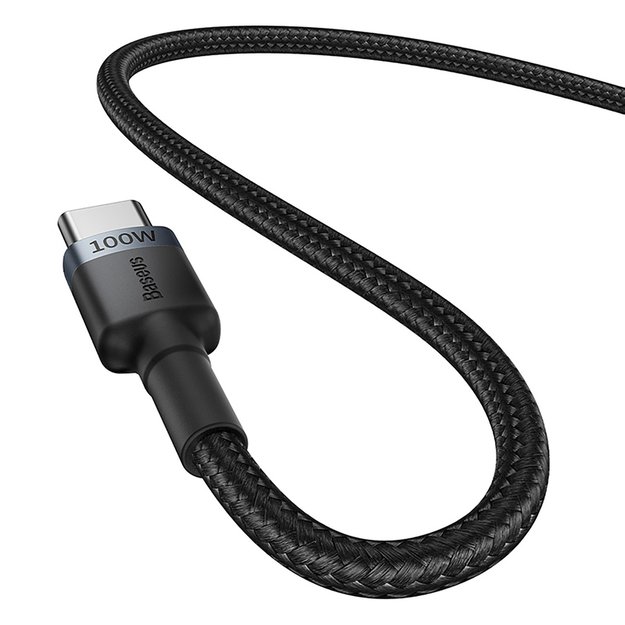 Baseus Cafule USB-C / USB-C 100W cable 2 m - red-black and black-gray (2 pcs.) 3