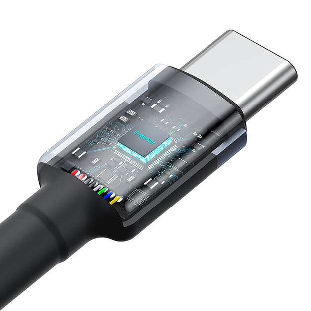 Baseus Cafule USB-C / USB-C 100W cable 2 m - red-black and black-gray (2 pcs.) 5