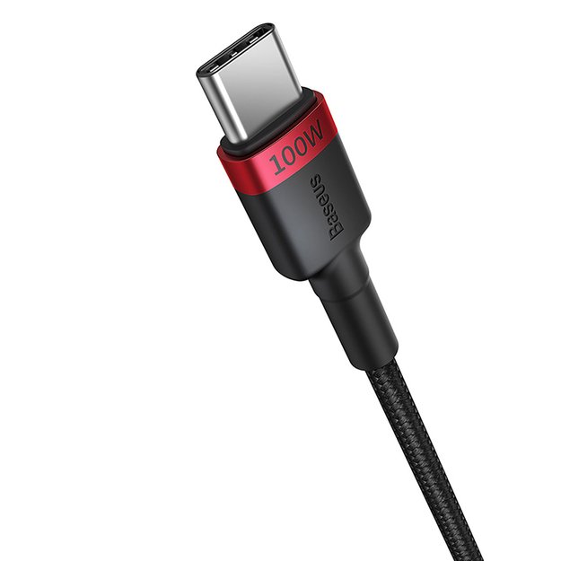Baseus Cafule USB-C / USB-C 100W cable 2 m - red-black and black-gray (2 pcs.) 2