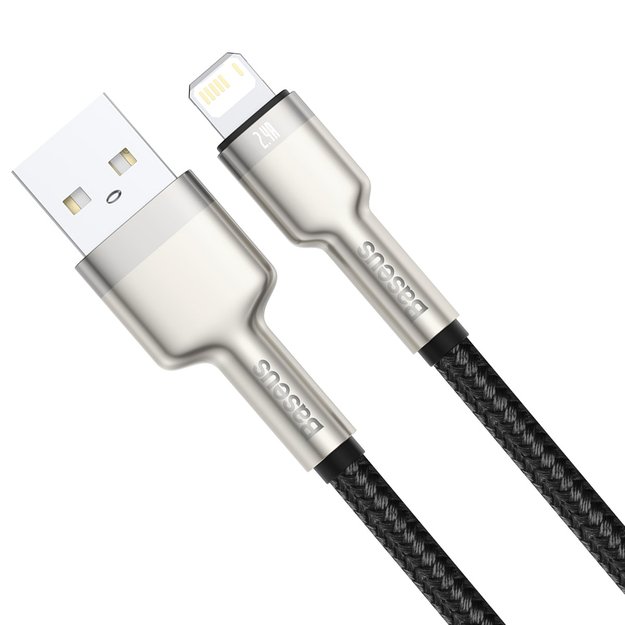 Baseus Cafule Series Metal Data USB-A / Lightning 2.4A cable 1m - black 1