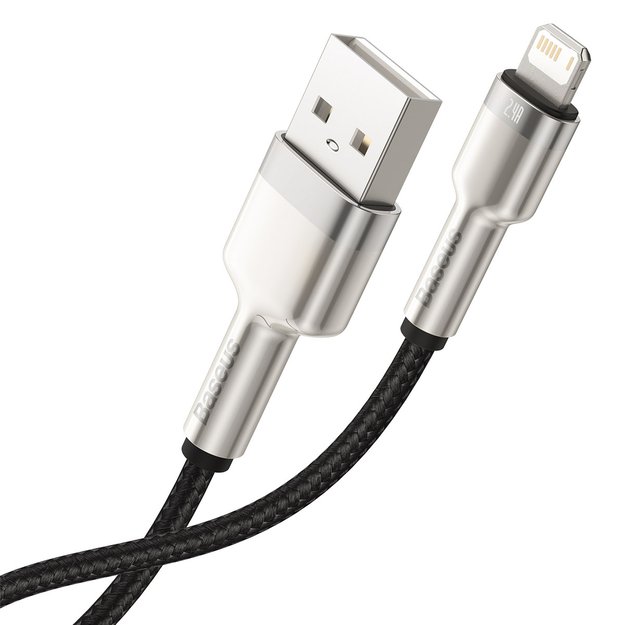 Baseus Cafule Series Metal Data USB-A / Lightning 2.4A cable 1m - black 2