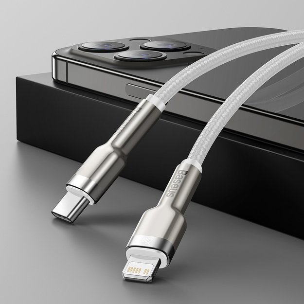 Baseus Cafule Series Metal Data USB-C / Lightning 20W PD cable 2 m - white 8