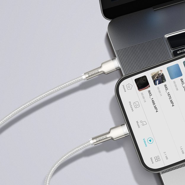Baseus Cafule Series Metal Data USB-C / Lightning 20W PD cable 2 m - white 6