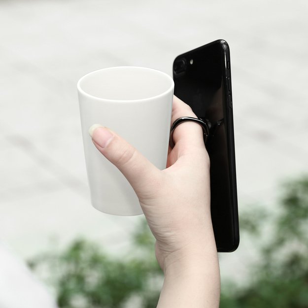 Baseus Privity Ring holder / ring with stand function - black 5