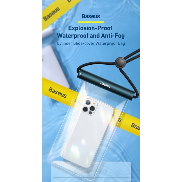 Baseus AquaGlide BS-PC030 case waterproof IPX8 with cylindrical clasp - black 4