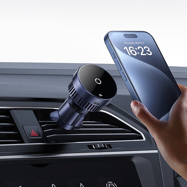 Baseus MagPro BS-CW04 Car Holder with Qi2.0 15W Inductive Charger for Air Vent - Black 14
