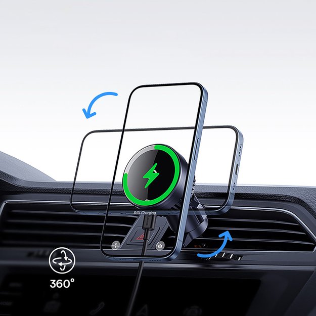 Baseus MagPro BS-CW04 Car Holder with Qi2.0 15W Inductive Charger for Air Vent - Black 17