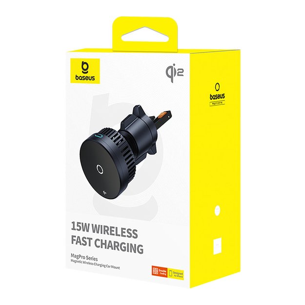 Baseus MagPro BS-CW04 Car Holder with Qi2.0 15W Inductive Charger for Air Vent - Black 9