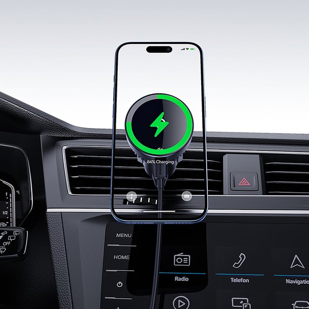 Baseus MagPro BS-CW04 Car Holder with Qi2.0 15W Inductive Charger for Air Vent - Black 16