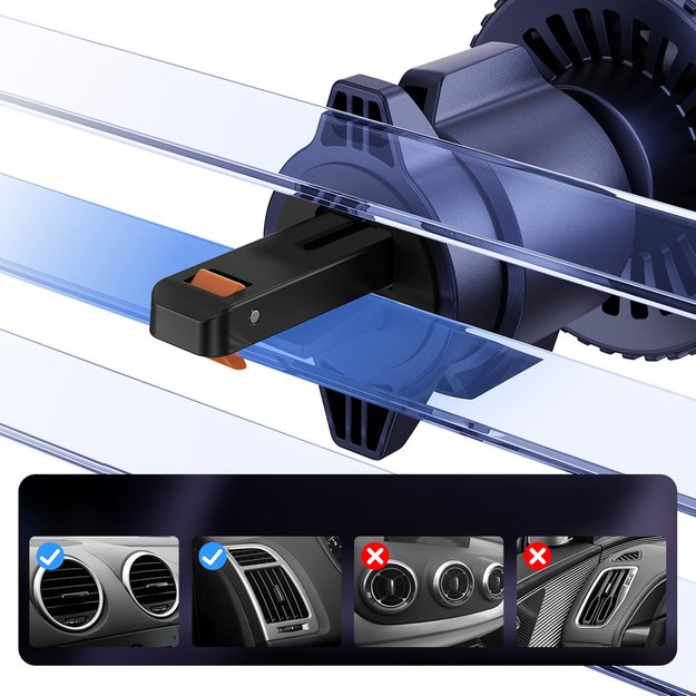 Baseus MagPro BS-CW04 Car Holder with Qi2.0 15W Inductive Charger for Air Vent - Black 13