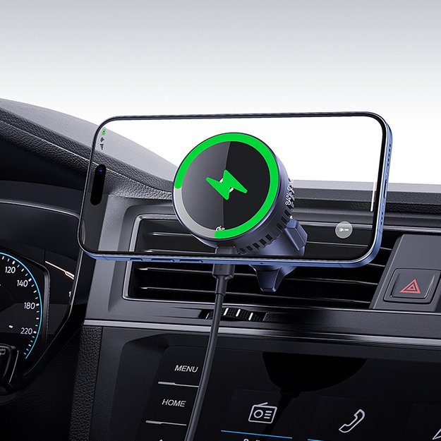 Baseus MagPro BS-CW04 Car Holder with Qi2.0 15W Inductive Charger for Air Vent - Black 15