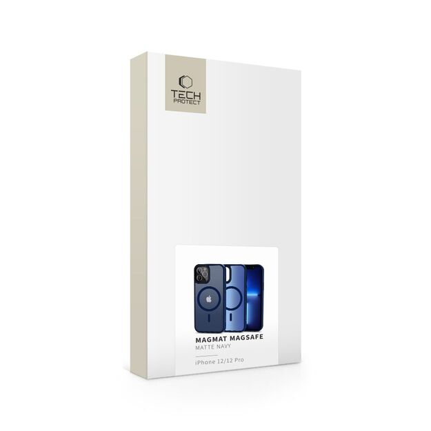 Tech-Protect MagMat MagSafe Case for iPhone 12 / 12 Pro - Matte Navy Blue 4