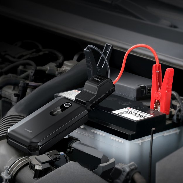 Jumpstarter Baseus Power Starter Booster 10000mAh 12V (1000A / 500A) + Crocodile Cables Black (C00245501113-00) 9