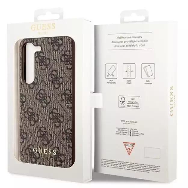 Guess 4G Charms Collection case for Samsung Galaxy A55 - brown 14