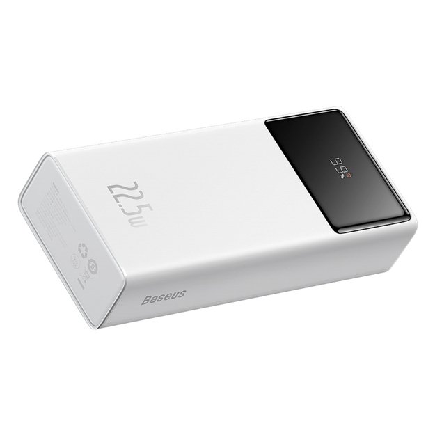 Baseus EnerFill FP41 30000mAh 22.5W Powerbank with Baseus Simple USB-A - USB-C 3A 30cm Cable - White 2