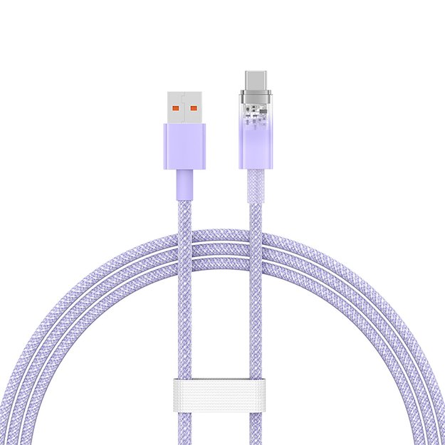 Baseus Explorer 100W USB-A - USB-C Cable with Intelligent Temperature Sensor 1m - Purple 1