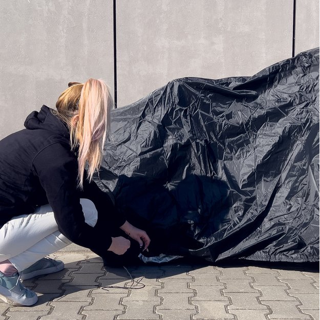 Waterproof grill cover, bicycle cover, bike cover, garden furniture cover, XL cover black 12