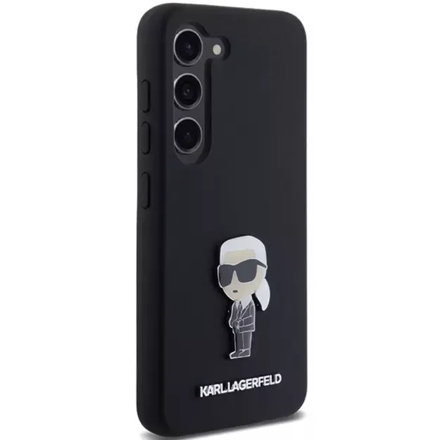 Karl Lagerfeld Silicone Ikonik Metal Pin case for Samsung Galaxy S24+ - black 3