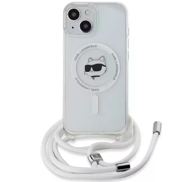 Karl Lagerfeld IML Choupette Head &amp  Cord MagSafe case for iPhone 14 / 13 / 15 - transparent 7