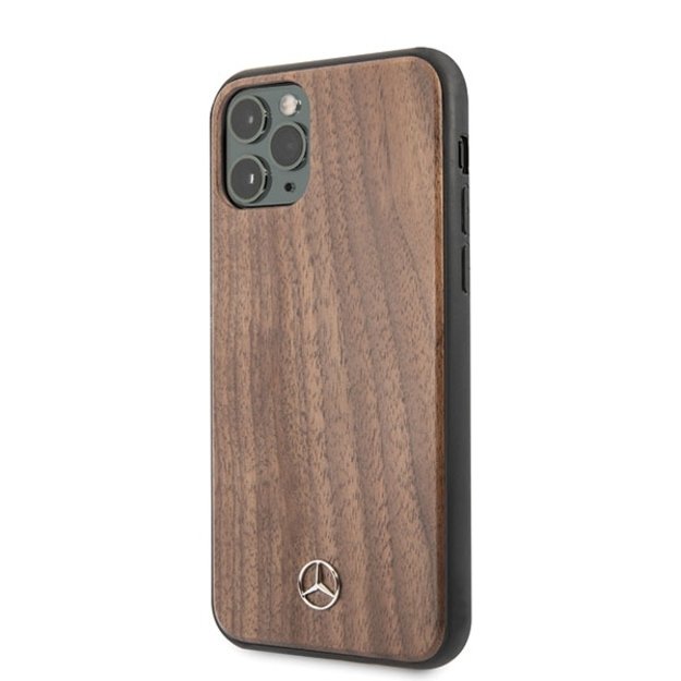 Mercedes MEHCN65VWOLB iPhone 11 Pro Max hard case brązowy/brown Wood Line Walnut 6