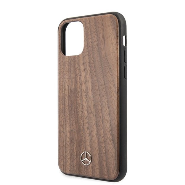 Mercedes MEHCN65VWOLB iPhone 11 Pro Max hard case brązowy/brown Wood Line Walnut 7
